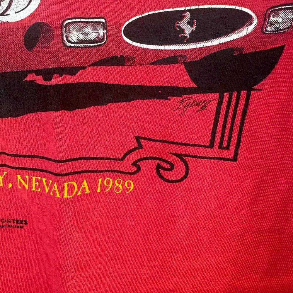 Vintage 1989 Ferrari Club of America Virginia City Tee Shirt Size XXl - Picture 5 of 16